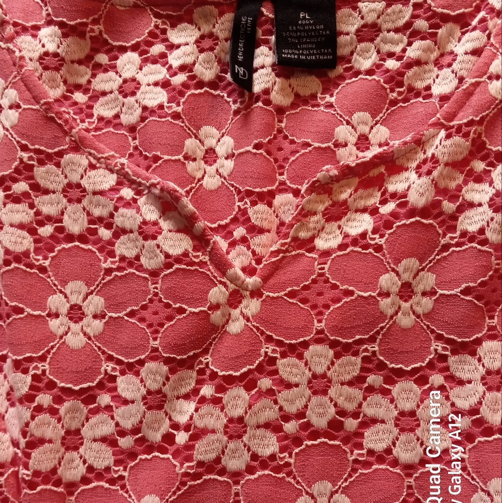 New Directions Pink and White Floral Dress - Picture 3 of 10